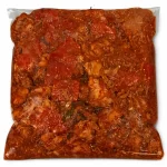 Chicken Stifado Greek Stew braised in red wine with peppers in bulk foodservice packaging bag by Demeter's Pantry"